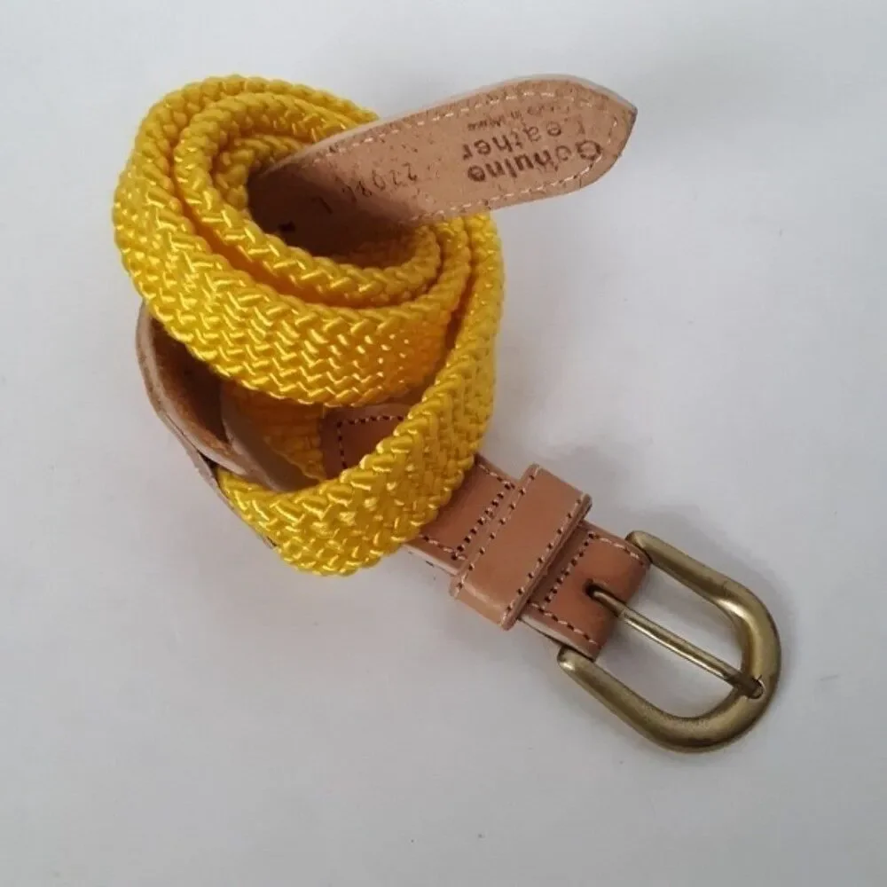 Liz Claiborne Vintage Women Freestyle Yellow Belt size L